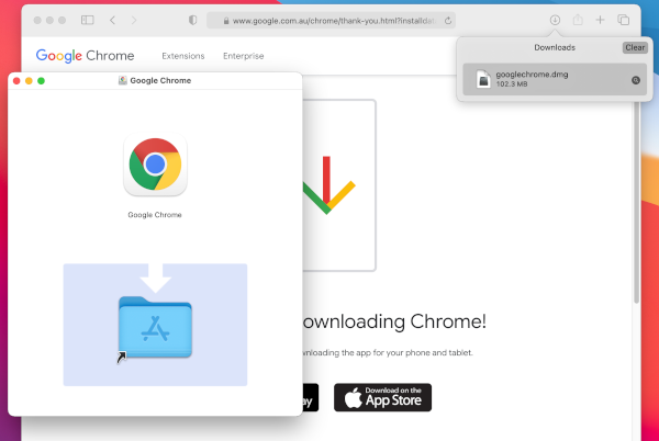 installing google chrome on mac